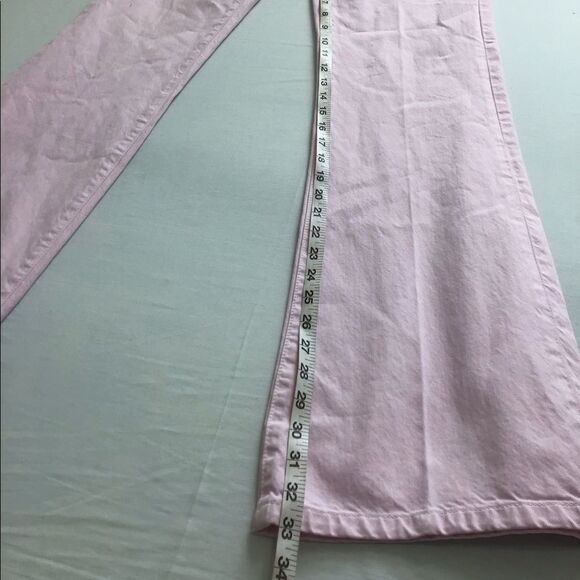 Current/Elliott Pink The Wray Mid-Rise Bell Bottom Wide Leg Jeans New Size 26 - Picture 5 of 16